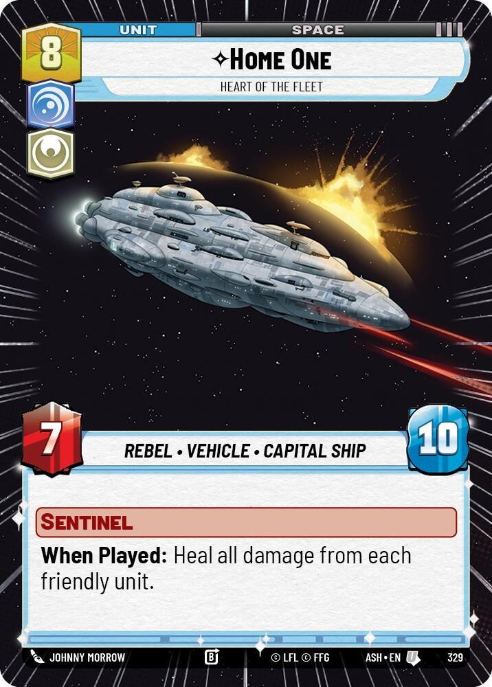 Image for Home One - Heart of the Fleet (Hyperspace) (329) [Ashes of the Empire] {ASH} - Star Wars: Unlimited