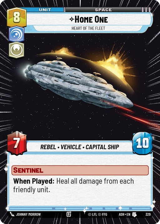 Image for Home One - Heart of the Fleet (Hyperspace) (329) [Ashes of the Empire] {ASH} - Star Wars: Unlimited