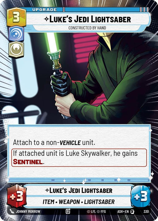 Image for Luke's Jedi Lightsaber - Constructed by Hand (Hyperspace) (330) [Ashes of the Empire] {ASH} - Star Wars: Unlimited