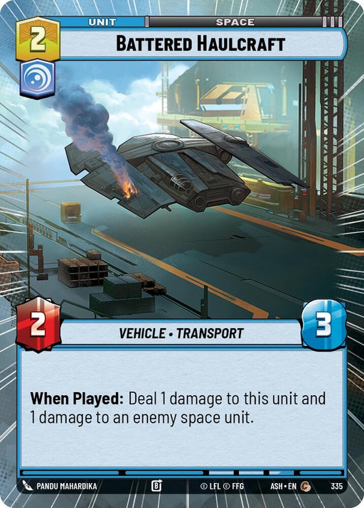 Image for Battered Haulcraft (Hyperspace) (335) [Ashes of the Empire] {ASH} - Star Wars: Unlimited