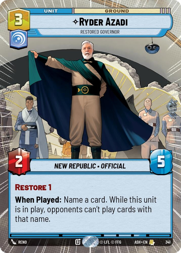 Image for Ryder Azadi - Restored Governor (Hyperspace) (341) [Ashes of the Empire] {ASH} - Star Wars: Unlimited