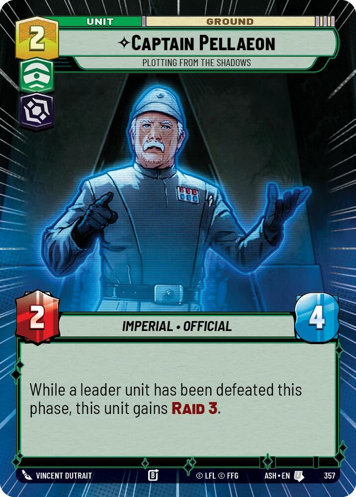 Image for Captain Pellaeon - Plotting from the Shadows (Hyperspace) (357) [Ashes of the Empire] {ASH} - Star Wars: Unlimited
