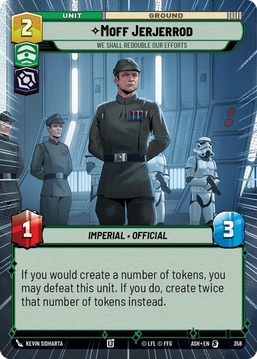 Image for Moff Jerjerrod - We Shall Redouble Our Efforts (Hyperspace) (358) [Ashes of the Empire] {ASH} - Star Wars: Unlimited