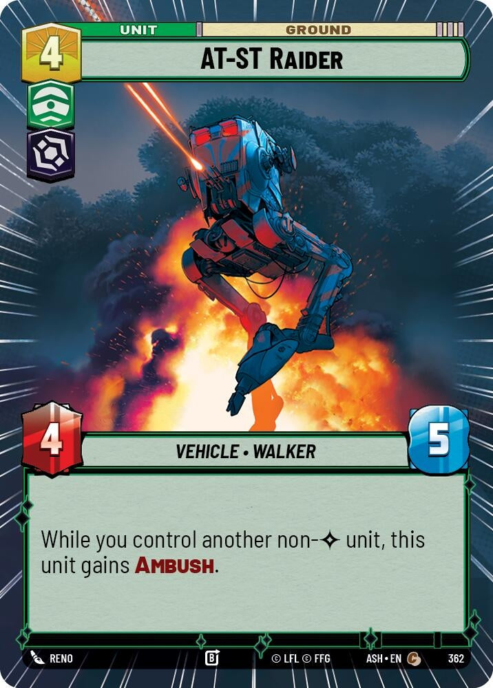 Image for AT-ST Raider (Hyperspace) (362) [Ashes of the Empire] {ASH} - Star Wars: Unlimited