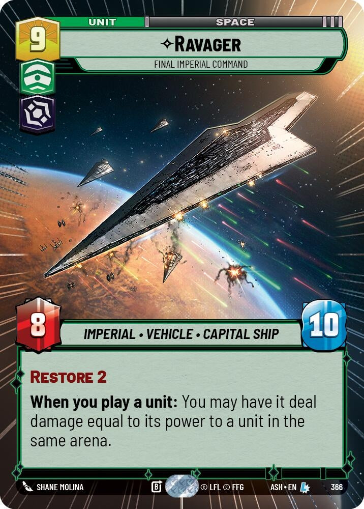 Image for Ravager - Final Imperial Command (Hyperspace) (366) [Ashes of the Empire] {ASH} - Star Wars: Unlimited