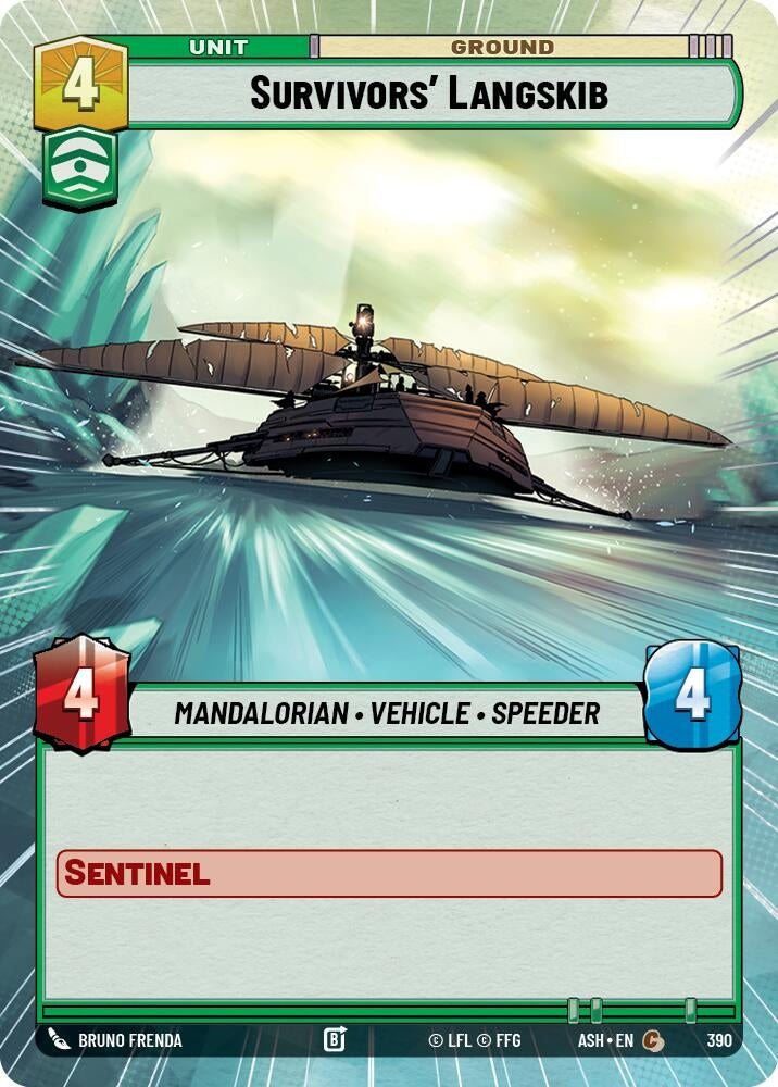 Image for Survivors' Langskib (Hyperspace) (390) [Ashes of the Empire] {ASH} - Star Wars: Unlimited