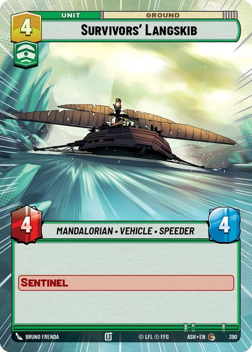 Image for Survivors' Langskib (Hyperspace) (390) [Ashes of the Empire] {ASH} - Star Wars: Unlimited