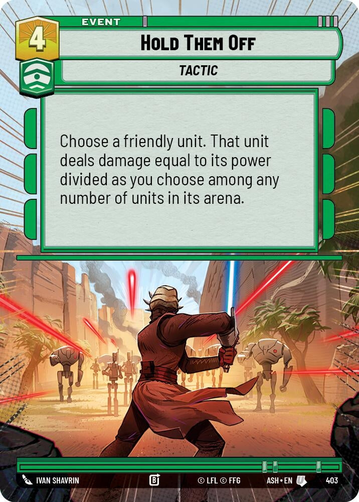 Image for Hold Them Off (Hyperspace) (403) [Ashes of the Empire] {ASH} - Star Wars: Unlimited