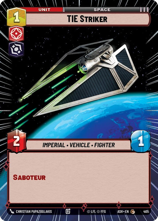 Image for TIE Striker (Hyperspace) (405) [Ashes of the Empire] {ASH} - Star Wars: Unlimited