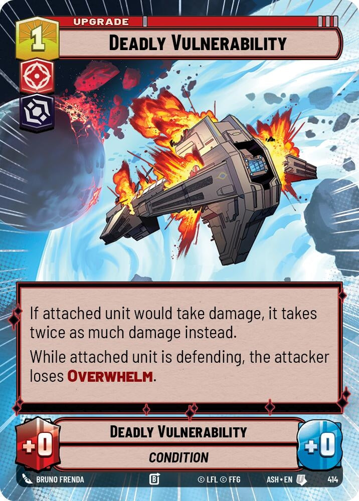 Image for Deadly Vulnerability (Hyperspace) (414) [Ashes of the Empire] {ASH} - Star Wars: Unlimited