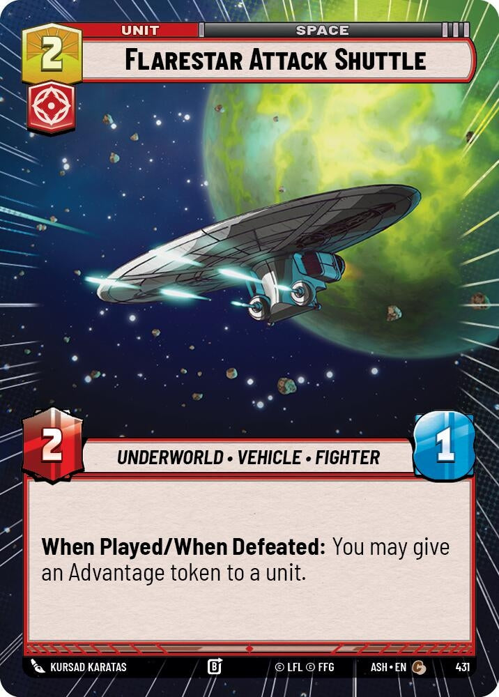 Image for Flarestar Attack Shuttle (Hyperspace) (431) [Ashes of the Empire] {ASH} - Star Wars: Unlimited