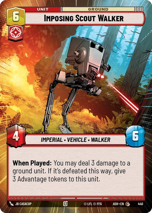 Image for Imposing Scout Walker (Hyperspace) (440) [Ashes of the Empire] {ASH} - Star Wars: Unlimited