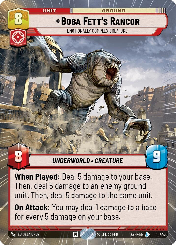 Image for Boba Fett's Rancor - Emotionally Complex Creature (Hyperspace) (443) [Ashes of the Empire] {ASH} - Star Wars: Unlimited