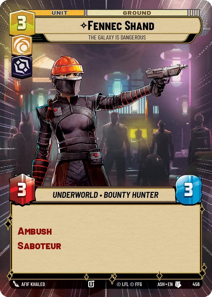Image for Fennec Shand - The Galaxy Is Dangerous (Hyperspace) (456) [Ashes of the Empire] {ASH} - Star Wars: Unlimited