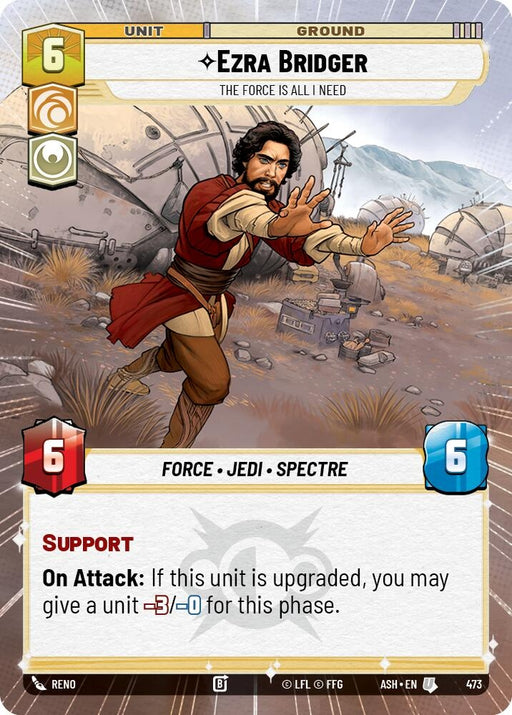 Image for Ezra Bridger - The Force is All I Need (Hyperspace) (473) [Ashes of the Empire] {ASH} - Star Wars: Unlimited