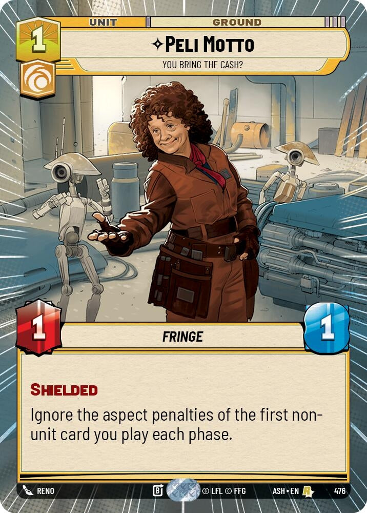 Image for Peli Motto - You Bring the Cash? (Hyperspace) (476) [Ashes of the Empire] {ASH} - Star Wars: Unlimited