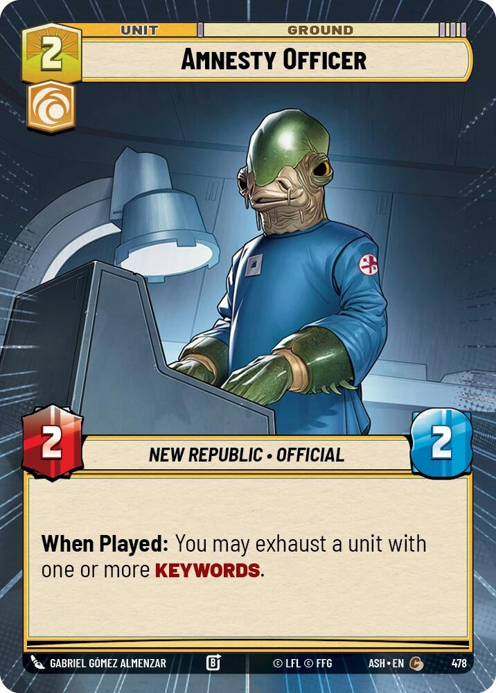 Image for Amnesty Officer (Hyperspace) (478) [Ashes of the Empire] {ASH} - Star Wars: Unlimited