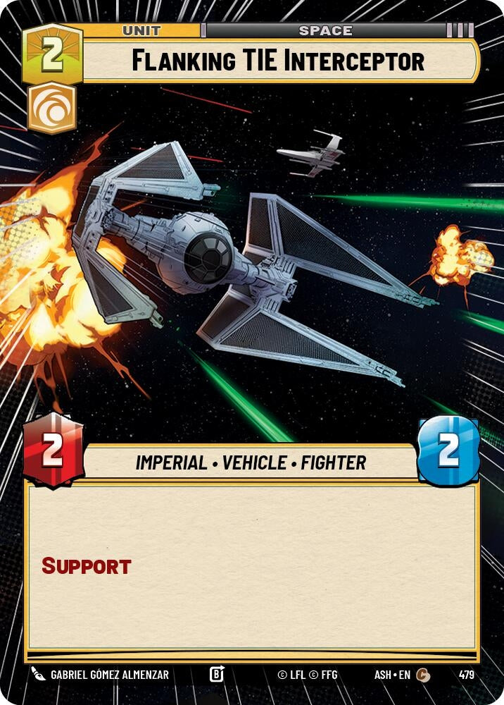 Image for Flanking TIE Interceptor (Hyperspace) (479) [Ashes of the Empire] {ASH} - Star Wars: Unlimited