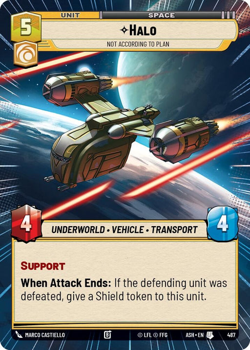 Image for Halo - Not According to Plan (Hyperspace) (487) [Ashes of the Empire] {ASH} - Star Wars: Unlimited