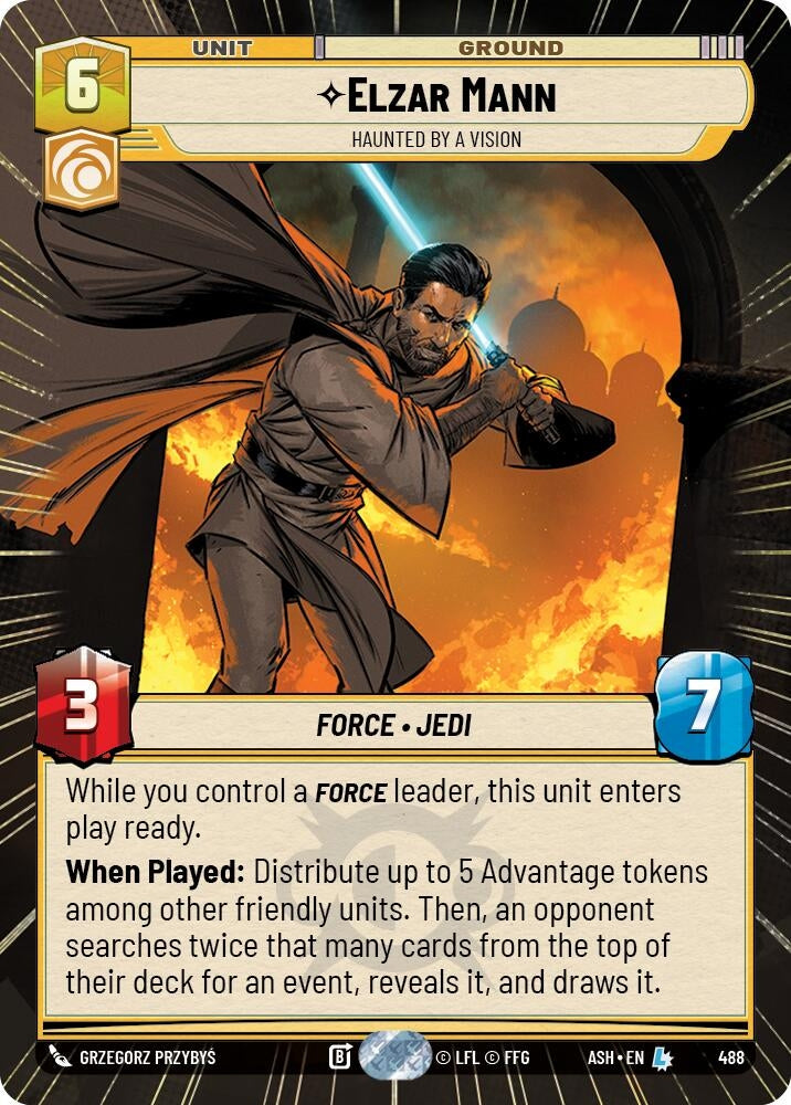 Image for Elzar Mann - Haunted by a Vision (Hyperspace) (488) [Ashes of the Empire] {ASH} - Star Wars: Unlimited