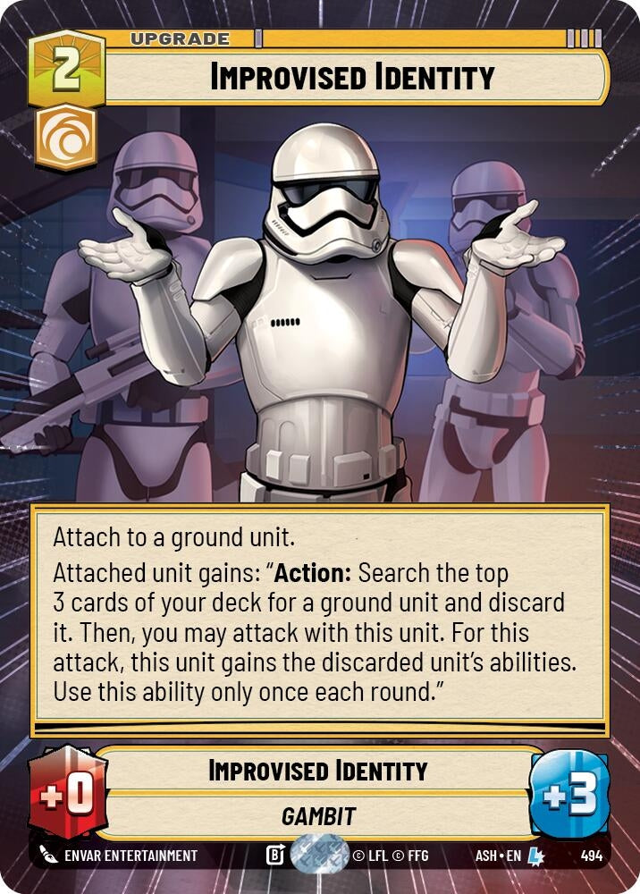 Image for Improvised Identity (Hyperspace) (494) [Ashes of the Empire] {ASH} - Star Wars: Unlimited
