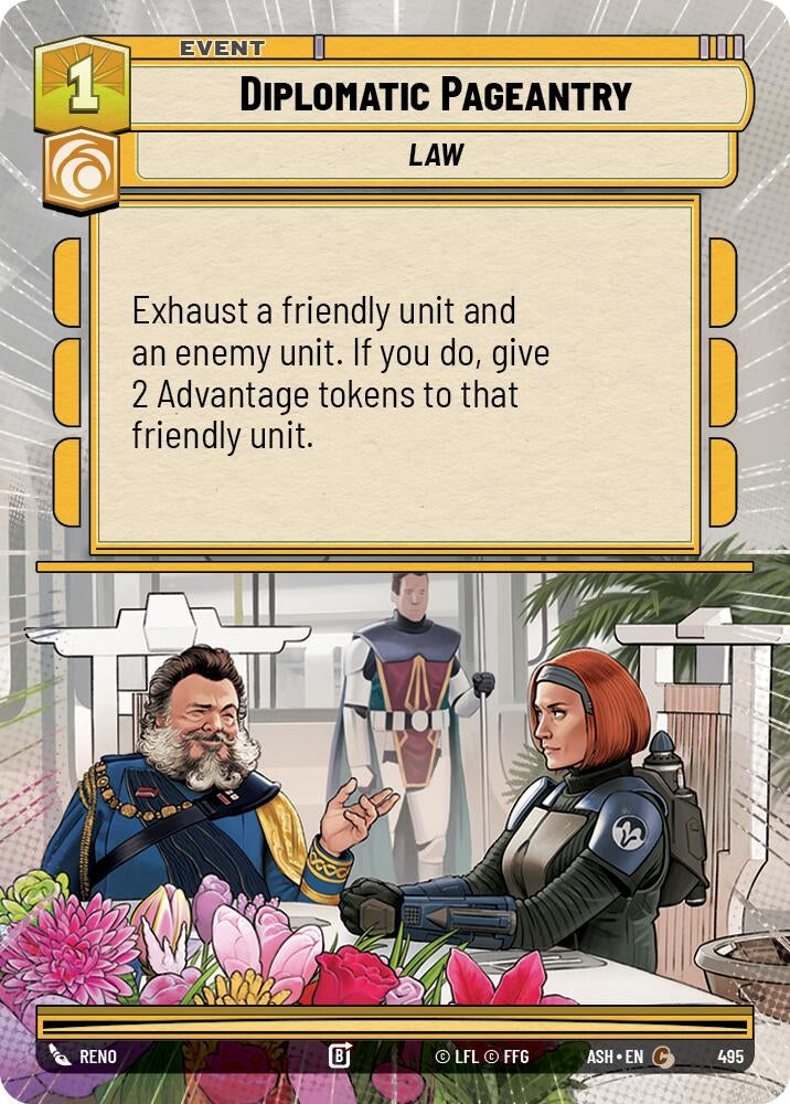 Image for Diplomatic Pageantry (Hyperspace) (495) [Ashes of the Empire] {ASH} - Star Wars: Unlimited