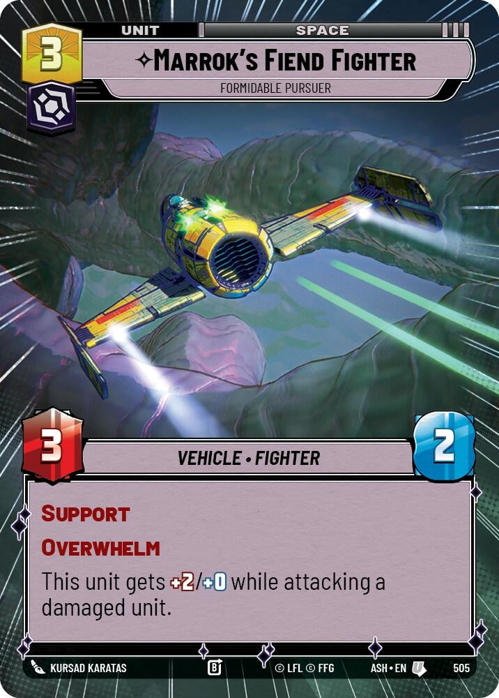 Image for Marrok's Fiend Fighter - Formidable Pursuer (Hyperspace) (505) [Ashes of the Empire] {ASH} - Star Wars: Unlimited