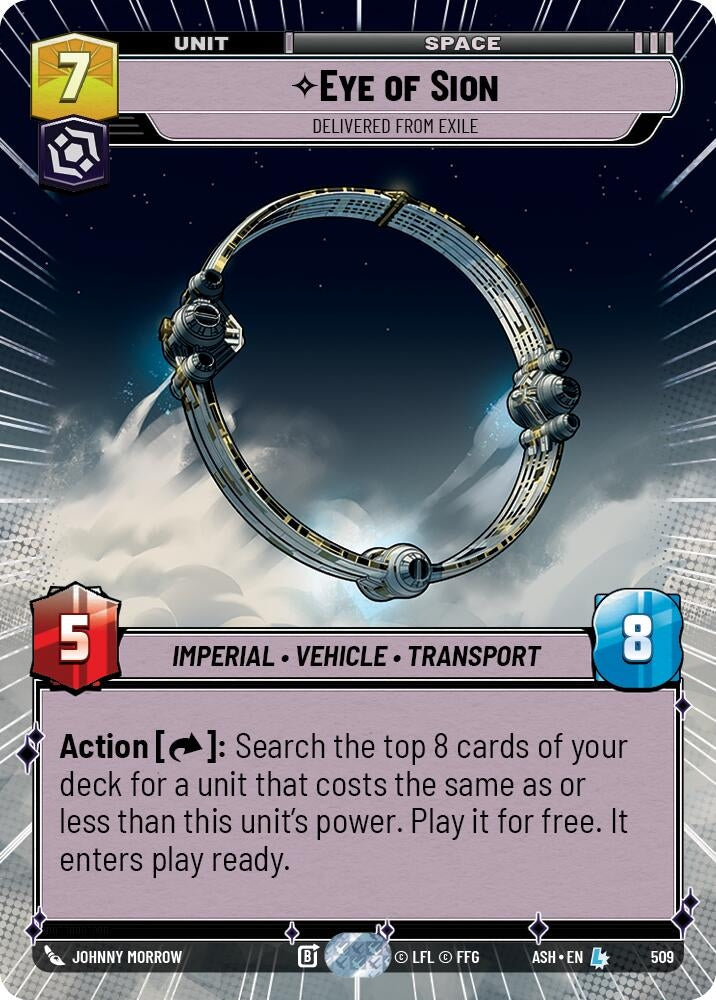 Image for Eye of Sion - Delivered from Exile (Hyperspace) (509) [Ashes of the Empire] {ASH} - Star Wars: Unlimited