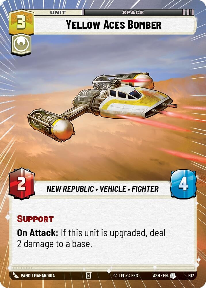 Image for Yellow Aces Bomber (Hyperspace) (517) [Ashes of the Empire] {ASH} - Star Wars: Unlimited