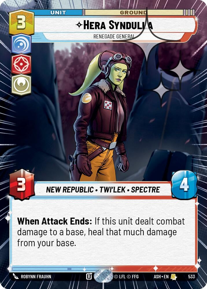 Image for Hera Syndulla - Renegade General (Hyperspace Foil) (533) [Ashes of the Empire] {ASH} - Star Wars: Unlimited