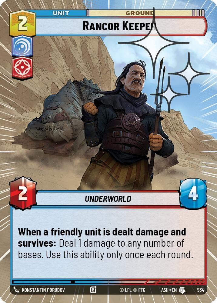 Image for Rancor Keeper (Hyperspace Foil) (534) [Ashes of the Empire] {ASH} - Star Wars: Unlimited