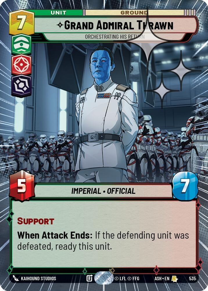 Image for Grand Admiral Thrawn - Orchestrating His Return (Hyperspace Foil) (535) [Ashes of the Empire] {ASH} - Star Wars: Unlimited