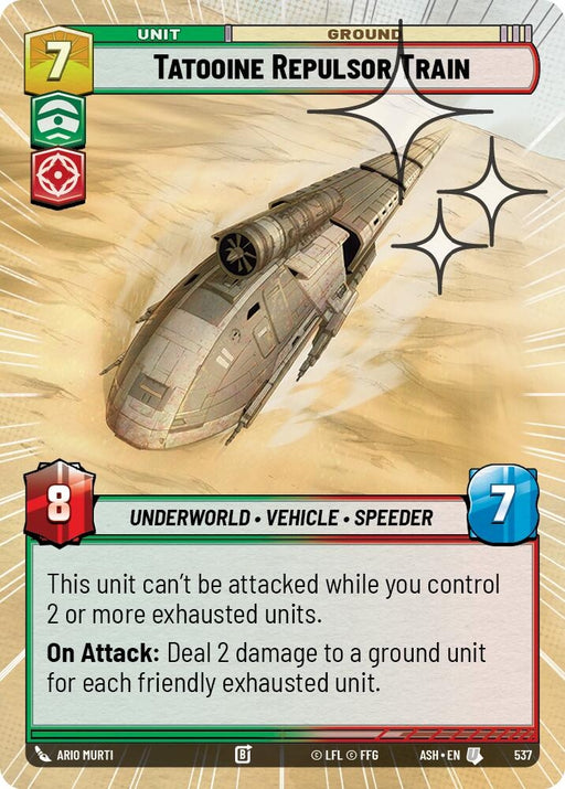 Image for Tatooine Repulsor Train (Hyperspace Foil) (537) [Ashes of the Empire] {ASH} - Star Wars: Unlimited