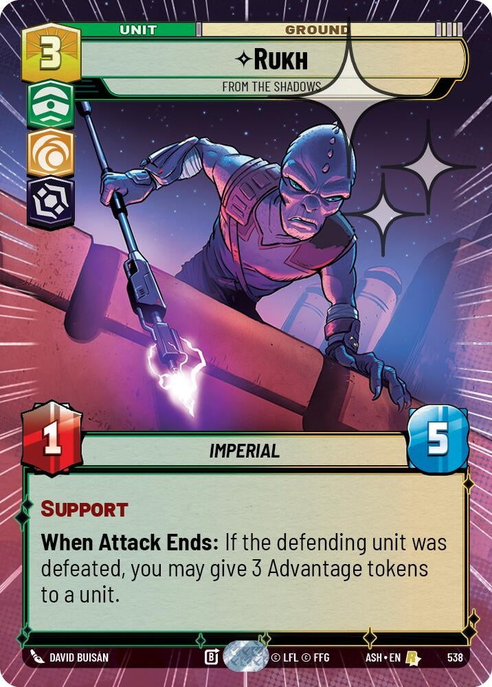 Image for Rukh - From the Shadows (Hyperspace Foil) (538) [Ashes of the Empire] {ASH} - Star Wars: Unlimited
