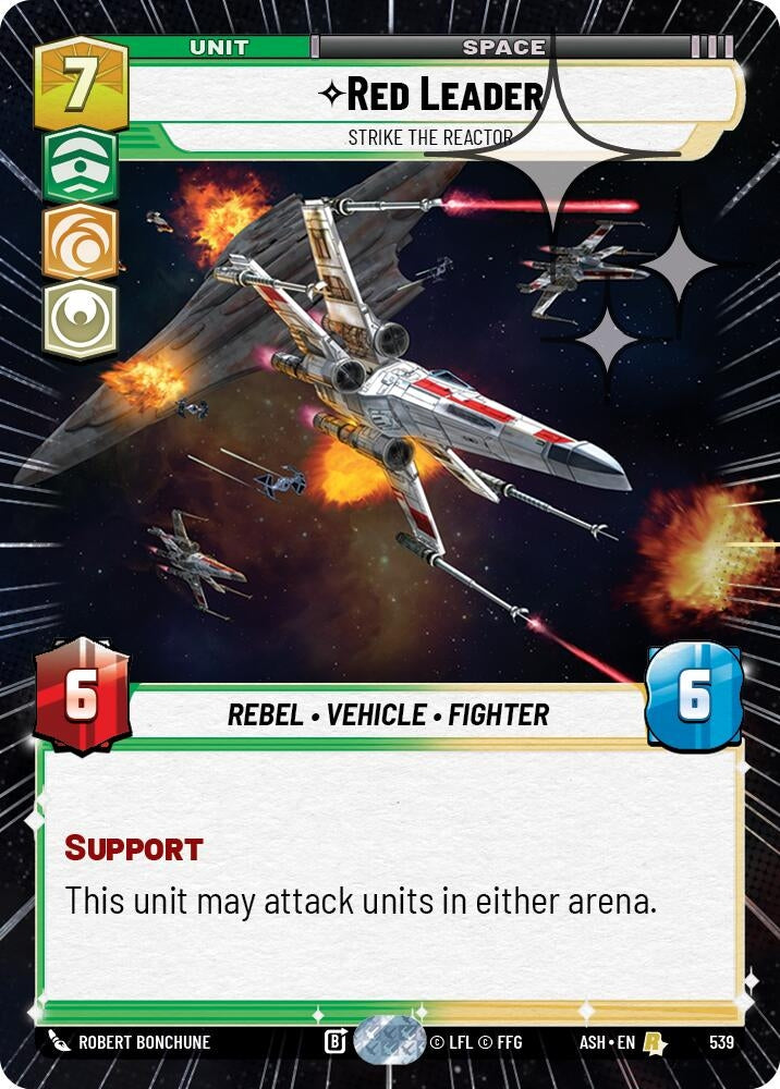 Image for Red Leader - Strike the Reactor (Hyperspace Foil) (539) [Ashes of the Empire] {ASH} - Star Wars: Unlimited