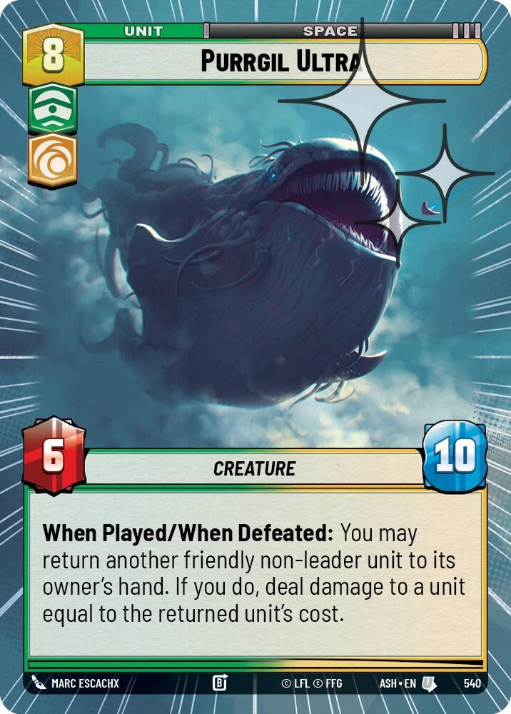 Image for Purrgil Ultra (Hyperspace Foil) (540) [Ashes of the Empire] {ASH} - Star Wars: Unlimited