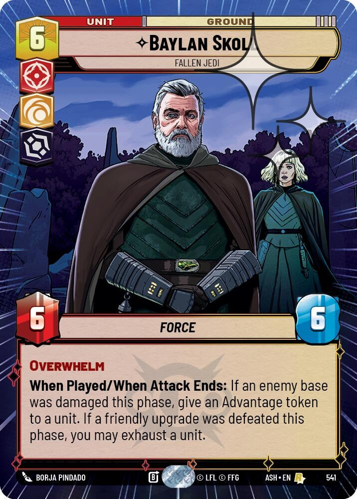 Image for Baylan Skoll - Fallen Jedi (Hyperspace Foil) (541) [Ashes of the Empire] {ASH} - Star Wars: Unlimited