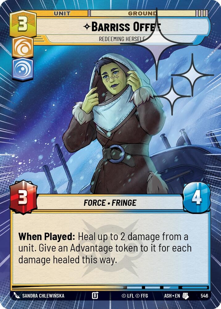 Image for Barriss Offee - Redeeming Herself (Hyperspace Foil) (546) [Ashes of the Empire] {ASH} - Star Wars: Unlimited