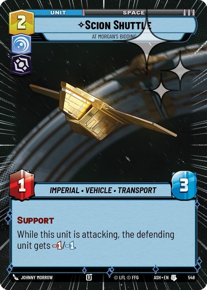 Image for Scion Shuttle - At Morgan's Bidding (Hyperspace Foil) (548) [Ashes of the Empire] {ASH} - Star Wars: Unlimited