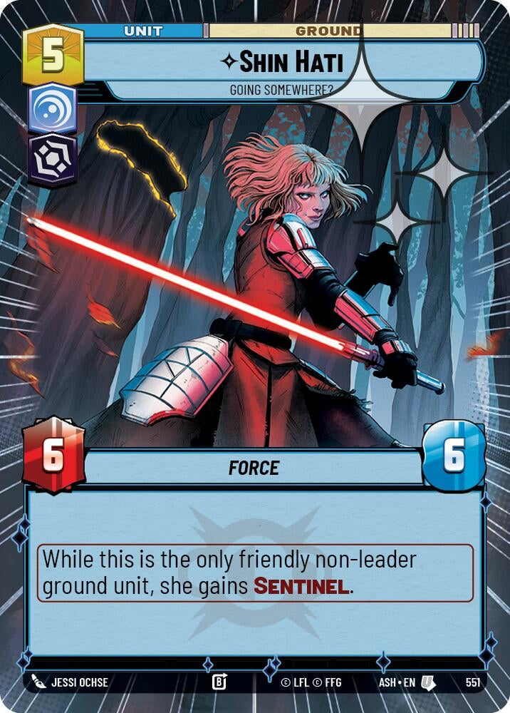Image for Shin Hati - Going Somewhere? (Hyperspace Foil) (551) [Ashes of the Empire] {ASH} - Star Wars: Unlimited