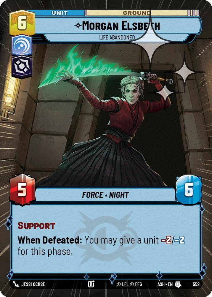 Image for Morgan Elsbeth - Life Abandoned (Hyperspace Foil) (552) [Ashes of the Empire] {ASH} - Star Wars: Unlimited