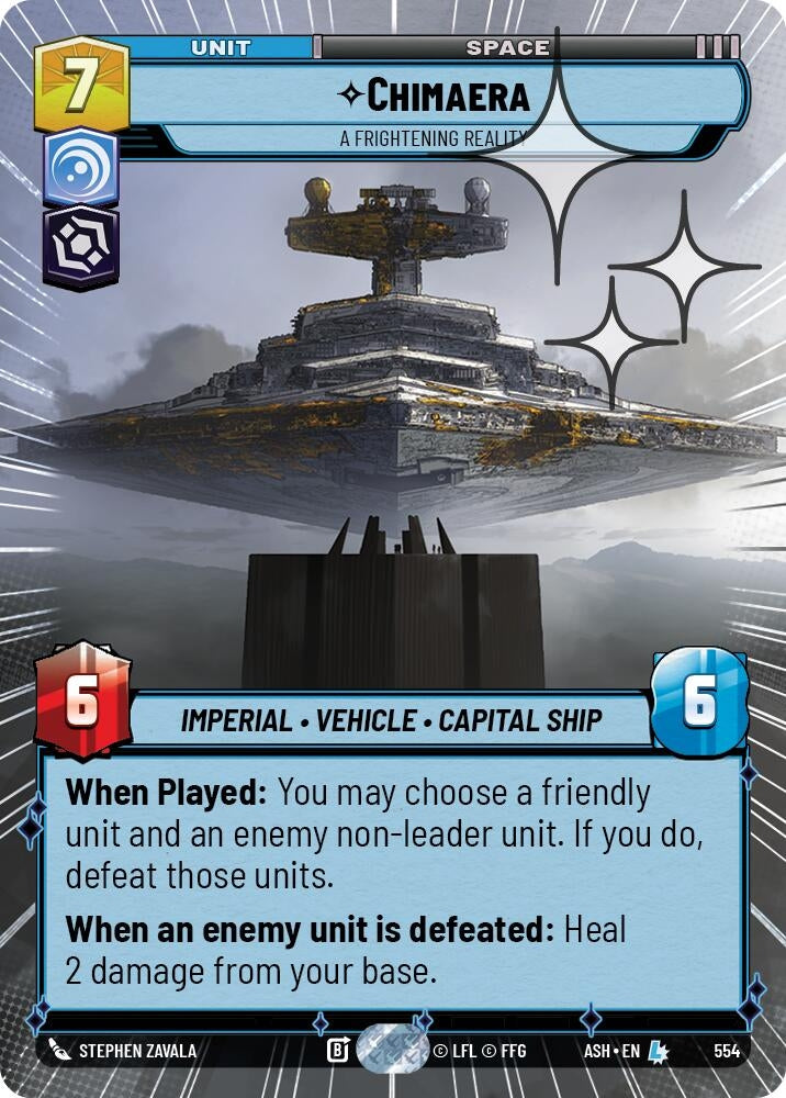Image for Chimaera - A Frightening Reality (Hyperspace Foil) (554) [Ashes of the Empire] {ASH} - Star Wars: Unlimited