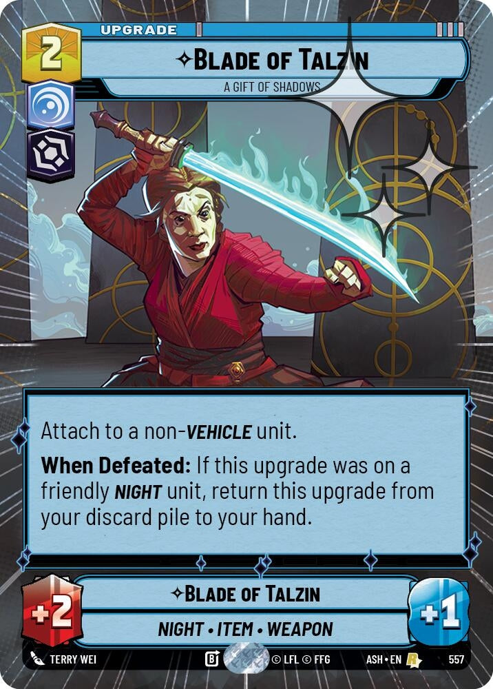 Image for Blade of Talzin - A Gift of Shadows (Hyperspace Foil) (557) [Ashes of the Empire] {ASH} - Star Wars: Unlimited