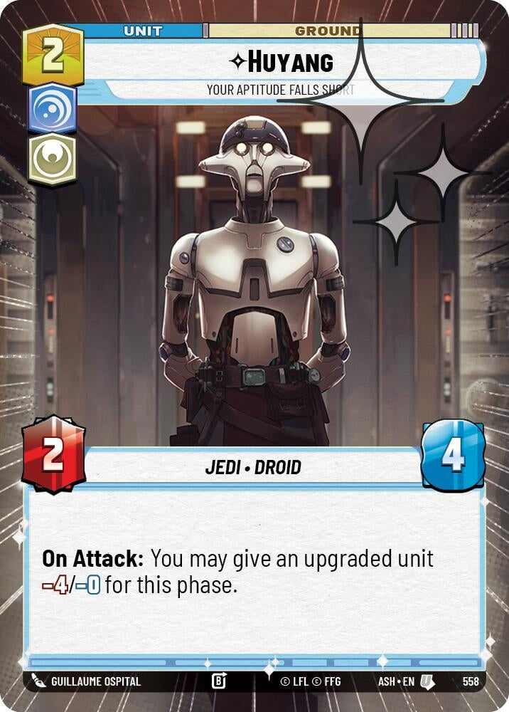 Image for Huyang - Your Aptitude Falls Short (Hyperspace Foil) (558) [Ashes of the Empire] {ASH} - Star Wars: Unlimited