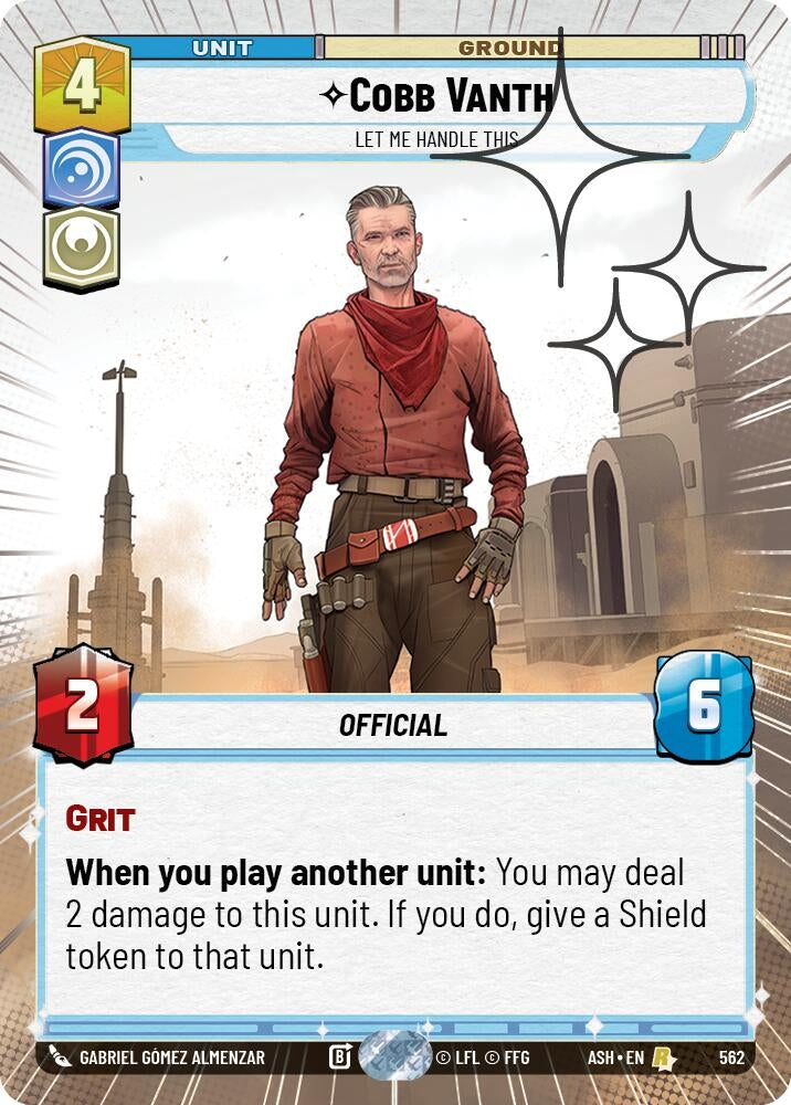 Image for Cobb Vanth - Let Me Handle This (Hyperspace Foil) (562) [Ashes of the Empire] {ASH} - Star Wars: Unlimited