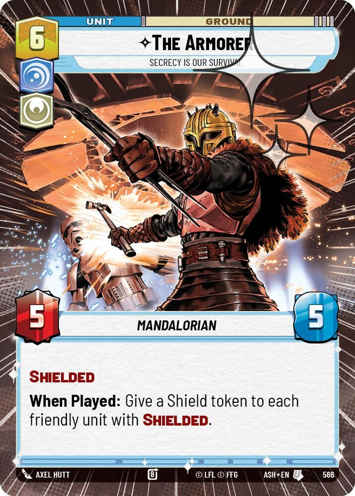 Image for The Armorer - Secrecy is Our Survival (Hyperspace Foil) (566) [Ashes of the Empire] {ASH} - Star Wars: Unlimited