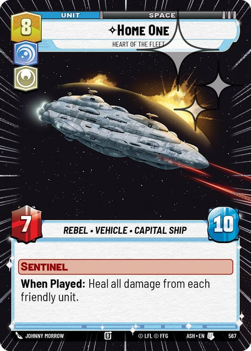 Image for Home One - Heart of the Fleet (Hyperspace Foil) (567) [Ashes of the Empire] {ASH} - Star Wars: Unlimited