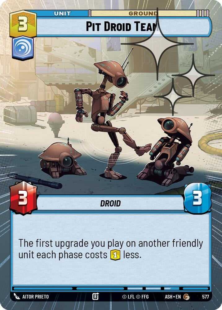 Image for Pit Droid Team (Hyperspace Foil) (577) [Ashes of the Empire] {ASH} - Star Wars: Unlimited