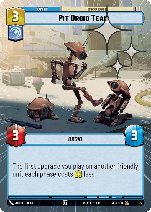 Image for Pit Droid Team (Hyperspace Foil) (577) [Ashes of the Empire] {ASH} - Star Wars: Unlimited