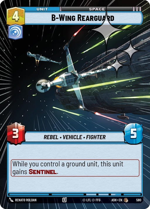 Image for B-Wing Rearguard (Hyperspace Foil) (580) [Ashes of the Empire] {ASH} - Star Wars: Unlimited